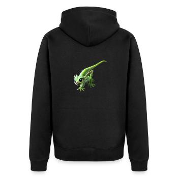 Süße Tiere Kinder Baby Fantasie - Unisex Premium Bio Zip Hoodie - Schwarz - Hinten - Nico (187cm)