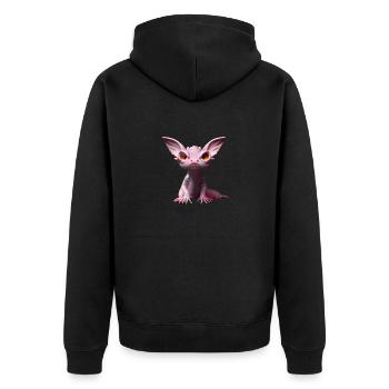 Süße Tiere Kinder Baby Fantasie - Unisex Premium Bio Zip Hoodie - Schwarz - Hinten - Nico (187cm)