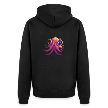 Süße Tiere Kinder Baby Fantasie - Unisex Premium Bio Zip Hoodie - Schwarz - Hinten - Nico (187cm)