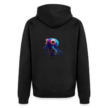 Cute Animals Children Baby Fantasy - Unisex Premium Organic Zip Hoodie - black - Back - Nico (187cm)