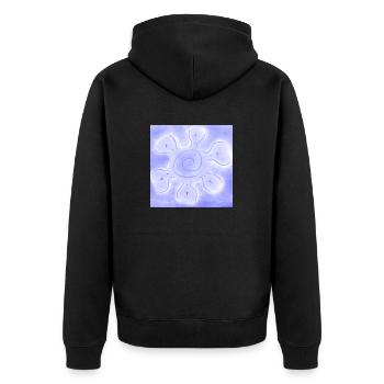 SOLESASO BLEU - Veste à capuche bio Premium Unisexe - noir - Dos - Nico (187cm)