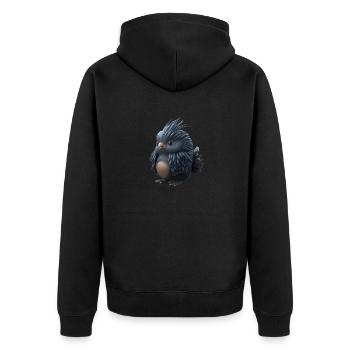 Süße Tiere Kinder Baby Fantasie - Unisex Premium Bio Zip Hoodie - Schwarz - Hinten - Nico (187cm)