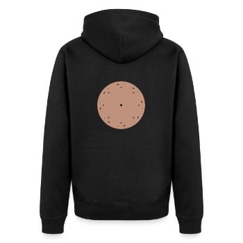 Mandala Mandala - Unisex Premium Bio Zip Hoodie - Schwarz - Hinten - Nico (187cm)