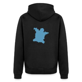Tortoise - Unisex Premium Organic Zip Hoodie - black - Back - Nico (187cm)
