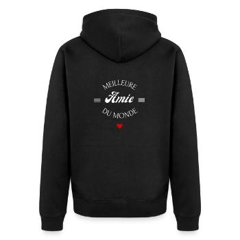meilleure amie du monde - Veste à capuche bio Premium Unisexe - noir - Dos - Nico (187cm)