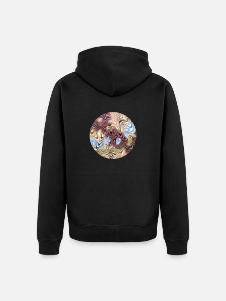 Relief Nummer 9 - Unisex Premium Bio Zip Hoodie - Schwarz