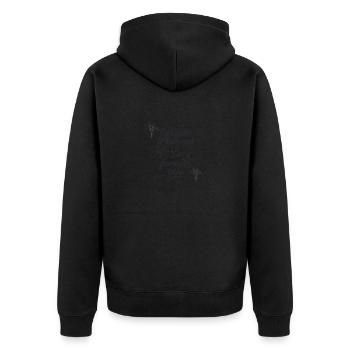 wouldn't trade my life, I'm a farmers wife - Unisex Premium Organic Zip Hoodie - black - Back - Nico (187cm)