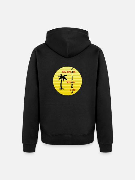 California - Unisex Premium Bio Zip Hoodie - Schwarz
