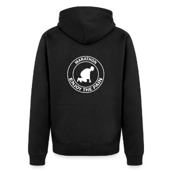 Biking Running Marathon Triathlon Bike - Unisex Premium Organic Zip Hoodie - black - Back - Nico (187cm)