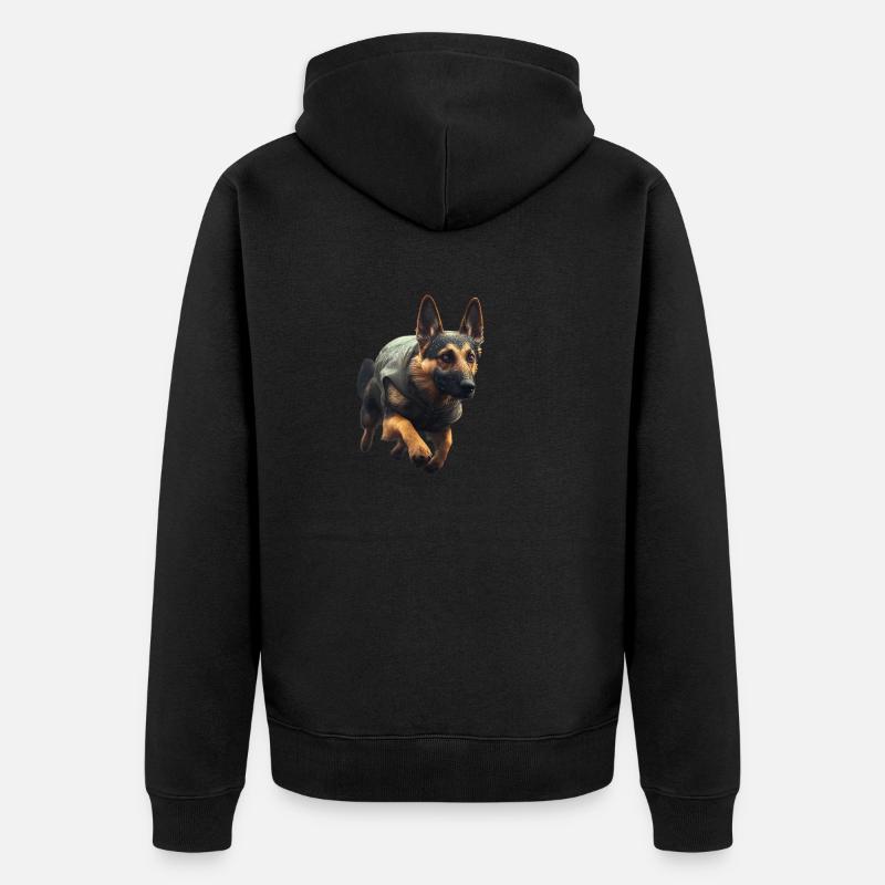 Chien avec sweat à capuche - Veste à capuche bio Premium Unisexe - noir