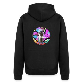 JE PULVÉRISE DONC JE SUIS - Bombe aérosol - Veste à capuche bio Premium Unisexe - noir - Dos - Nico (187cm)