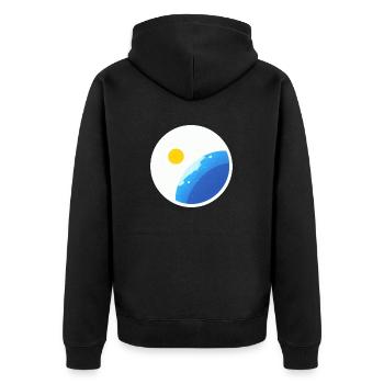 Cute Cartoon Depiction of Planet Earth 5 - Unisex Premium Organic Zip Hoodie - black - Back - Nico (187cm)
