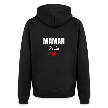 maman poule - Veste à capuche bio Premium Unisexe - noir - Dos - Nico (187cm)