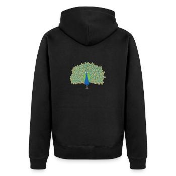 Paon - Veste à capuche bio Premium Unisexe - noir - Dos - Nico (187cm)