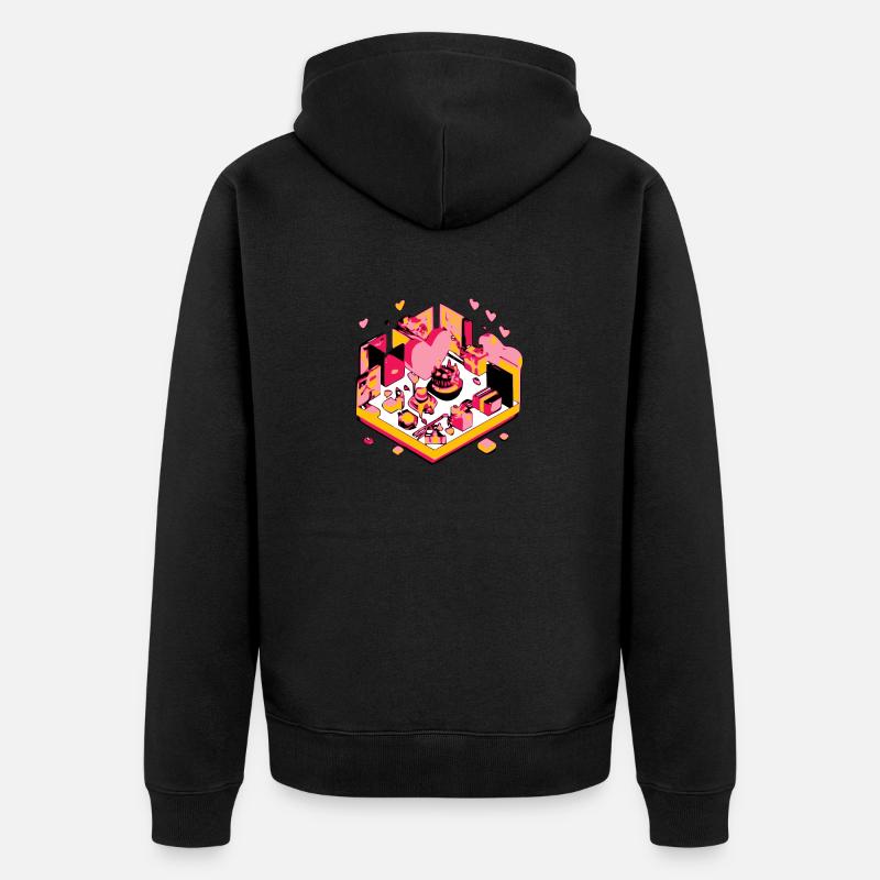 Maison d'amour - Veste à capuche bio Premium Unisexe - noir