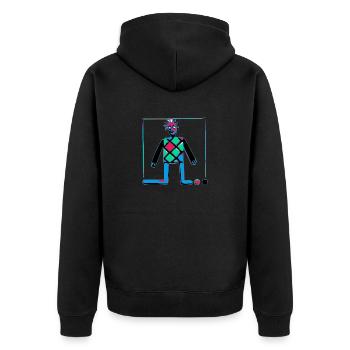 Loko le bonhomme - Veste à capuche bio Premium Unisexe - noir - Dos - Nico (187cm)