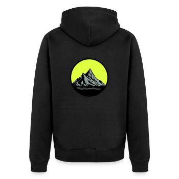 Montagnes - Veste à capuche bio Premium Unisexe - noir - Dos - Nico (187cm)