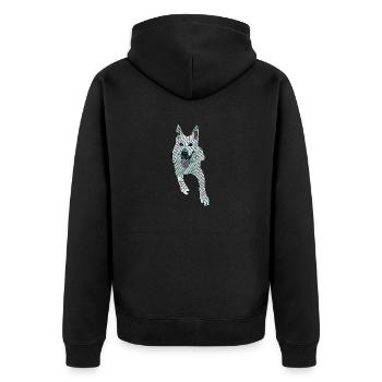 Good Dog Kunst Art Design - Veste à capuche bio Premium Unisexe - noir - Dos - Nico (187cm)
