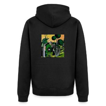 Art du jardin - Veste à capuche bio Premium Unisexe - noir - Dos - Nico (187cm)