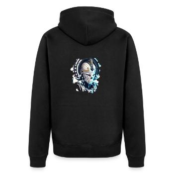 Gamer Hero - Unisex Premium Organic Zip Hoodie - black - Back - Nico (187cm)