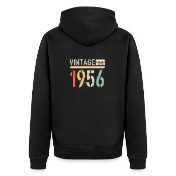 Cassette vintage 1956 - Veste à capuche bio Premium Unisexe - noir - Dos - Nico (187cm)