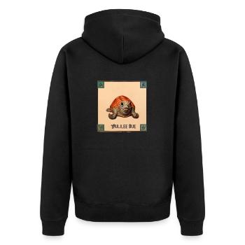Old Turtle - Unisex Premium Organic Zip Hoodie - black - Back - Nico (187cm)