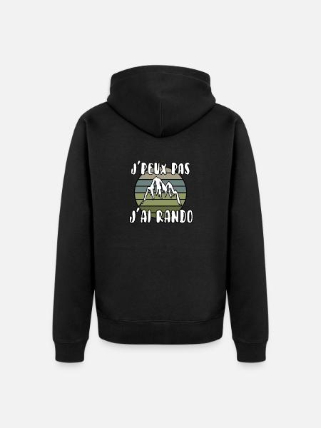 J’peux pas j’ai rando - Veste à capuche bio Premium Unisexe - noir