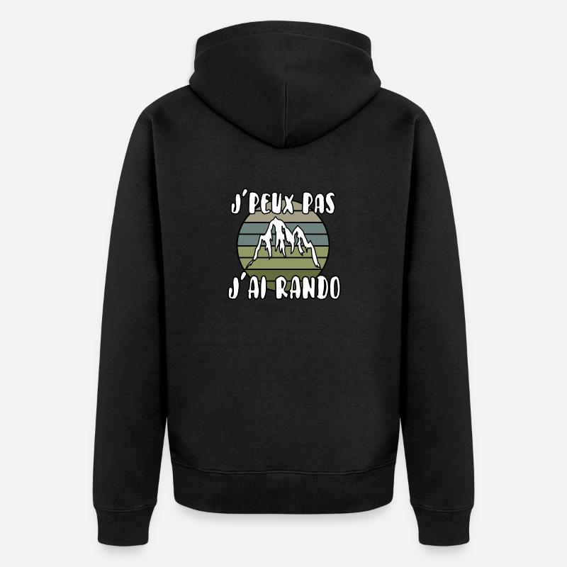 J’peux pas j’ai rando - Veste à capuche bio Premium Unisexe - noir
