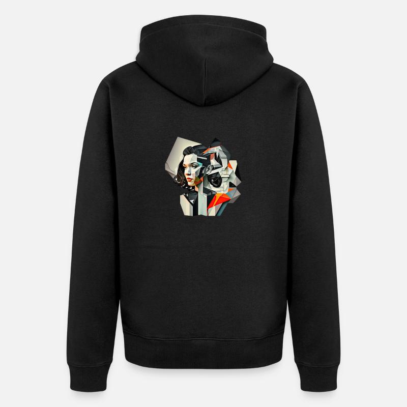 Retro Flash No33 - Unisex Premium Bio Zip Hoodie - Schwarz