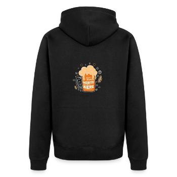 Tout travail mérite sa bière - Veste à capuche bio Premium Unisexe - noir - Dos - Nico (187cm)