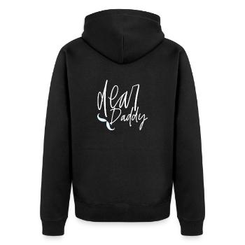 Best dad ever - Unisex Premium Organic Zip Hoodie - black - Back - Nico (187cm)