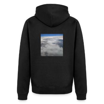 skyphotography 09 - Unisex Premium Bio Zip Hoodie - Schwarz - Hinten - Nico (187cm)