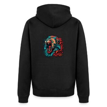 Lion - Veste à capuche bio Premium Unisexe - noir - Dos - Nico (187cm)