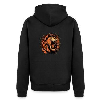 Lion - Veste à capuche bio Premium Unisexe - noir - Dos - Nico (187cm)