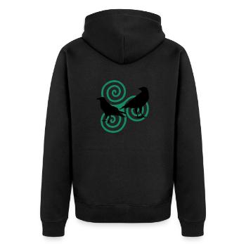Odinˋs corbeaux - Veste à capuche bio Premium Unisexe - noir - Dos - Nico (187cm)