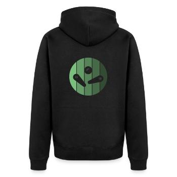 Pinball machine Pinball finger Pinball ball green - Unisex Premium Organic Zip Hoodie - black - Back - Nico (187cm)