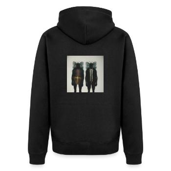 Photographic portrait of two large insects - Unisex Premium Organic Zip Hoodie - black - Back - Nico (187cm)