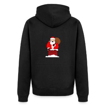 Gros Père Noël - Veste à capuche bio Premium Unisexe - noir - Dos - Nico (187cm)