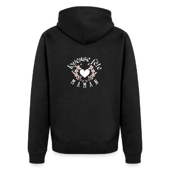 Fête des mères - Veste à capuche bio Premium Unisexe - noir - Dos - Nico (187cm)