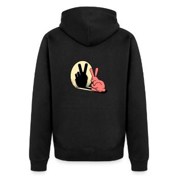 LAPIN PAISIBLE - Veste à capuche bio Premium Unisexe - noir - Dos - Nico (187cm)