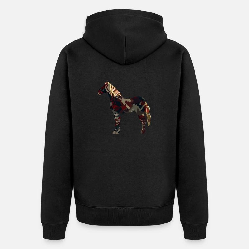 Cheval - Veste à capuche bio Premium Unisexe - noir