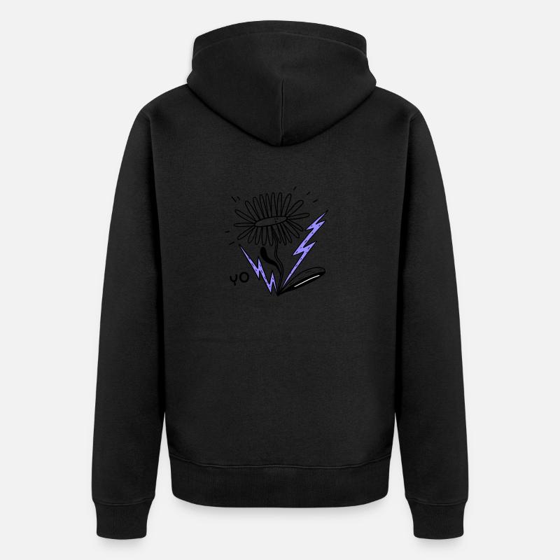 Fleur électrique - Veste à capuche bio Premium Unisexe - noir