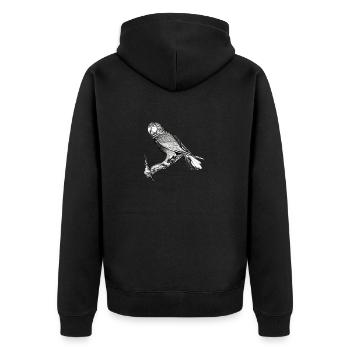 Budgerigar Bird owner Bird cockatiel - Unisex Premium Organic Zip Hoodie - black - Back - Nico (187cm)