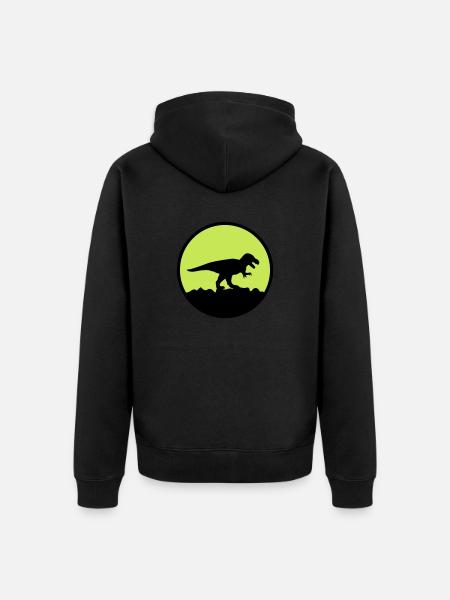 t rex - Unisex Premium Bio Zip Hoodie - Schwarz
