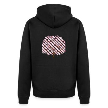 Fleurs de cerisier au printemps - Veste à capuche bio Premium Unisexe - noir - Dos - Nico (187cm)