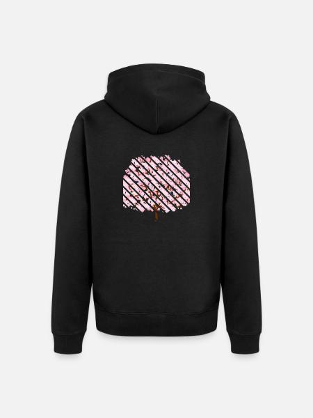 Cherry blossom in spring - Unisex Premium Organic Zip Hoodie - black