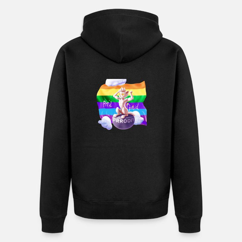Pride mal anders - Unisex Premium Bio Zip Hoodie - Schwarz