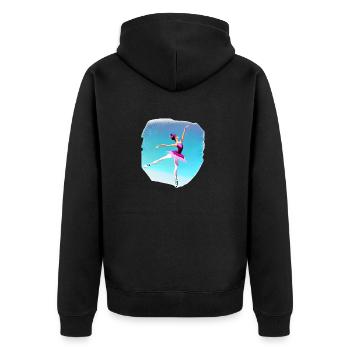 Dancer Ballet Gift Dance Ballerina Dance Class - Unisex Premium Organic Zip Hoodie - black - Back - Nico (187cm)