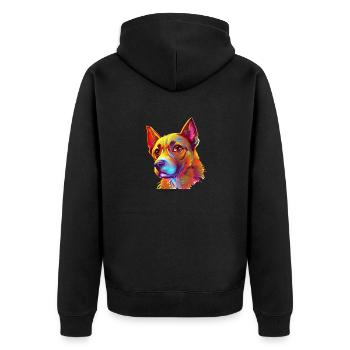German Shepherd Dog Dog Owner Dog Owner Dog - Unisex Premium Organic Zip Hoodie - black - Back - Nico (187cm)