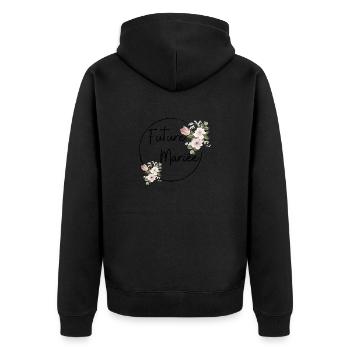 Future mariée floral - Veste à capuche bio Premium Unisexe - noir - Dos - Nico (187cm)
